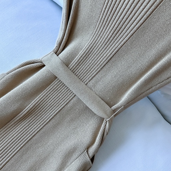 Guess Knit Nude Zip Up Dress - S - Picture 6 of 6